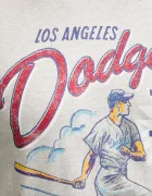 47 Brand Памучна тениска MLB Los Angeles Dodgers в сиво с принт BB012TEMECH685053CK