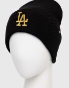 47 Brand Шапка MLB Los Angeles Dodgers в черно от плътен трикотаж