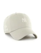 47 Brand Шапка с козирка MLB New York Yankees в сиво с изчистен дизайн B-FNDTN17GWS-F5A