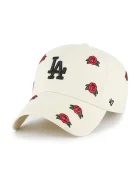 47 Brand шапка с козирка от памук MLB Los Angeles Dodgers бежова B-SCTRC12GWS-NTA