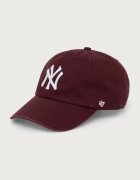 47 Brand шапка с козирка от памук MLB New York Yankees бордо B-NLRGW17GWS-KM