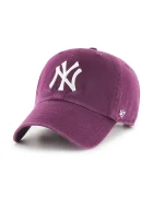47 Brand шапка с козирка от памук MLB New York Yankees виолетова B-NLRGW17GWS-PJ