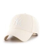 47 Brand Шапка с козирка вълна MLB New York Yankees в бежово с апликация B-MVPSP17WBP-NTC