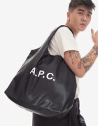 A.P.C. чанта от имитация на кожа tote ninon черна PUAAT.M61565