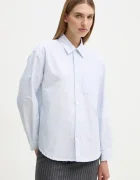 A.P.C. Памучна риза chemise boyfriend logo