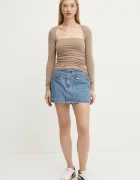 Abercrombie & Fitch Блуза с дълги ръкави в бежово KI139-4893