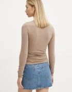 Abercrombie & Fitch Блуза с дълги ръкави в бежово KI139-4893