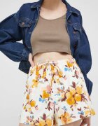 Abercrombie & Fitch Ленен къс панталон