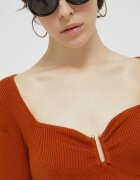 Abercrombie & Fitch Рокля в кафяво къс модел с кройка по тялото