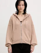 Abercrombie & Fitch Суичър в бежово с качулка с изчистен дизайн KI152-5417-420