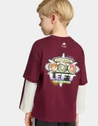adidas блуза с дълги ръкави за деца от памук PIXAR TOY STORY бордо KG6133