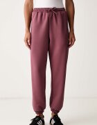 adidas by Stella McCartney панталон джогър дамски с памук бордо с висока талия KR3071