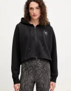 adidas by Stella McCartney Спортен суичър в черно с качулка с изчистен дизайн JD8107