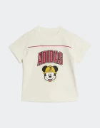 adidas Детска памучна тениска DISNEY в бежово с принт JZ7679