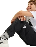 adidas Детски памучен спортен панталон в черно с апликация JC9754
