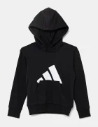 adidas Детски суичър в черно с качулка с принт JC9667