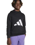 adidas Детски суичър в черно с качулка с принт JC9667