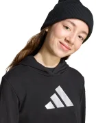 adidas Детски суичър в черно с качулка с принт JV5267