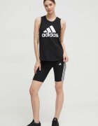 adidas Къс панталон GR3866 дамски в черно с апликация висока талия GR3866