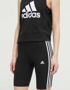 adidas Къс панталон GR3866 дамски в черно с апликация висока талия GR3866