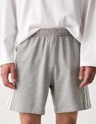 adidas къс панталон тип анцуг мъжки от памук Essentials сив със стандартна талия KY4179