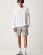 adidas къс панталон тип анцуг мъжки от памук Essentials сив със стандартна талия KY4179