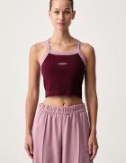 adidas къс топ дамски с памук Colorpop бордо KV6872