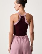 adidas къс топ дамски с памук Colorpop бордо KV6872