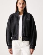 adidas късо яке дамско от деним Denim Pack черно KV0626