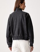 adidas късо яке дамско от деним Denim Pack черно KV0626