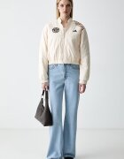 adidas късо яке дамско x Farm Rio бежово KR0283
