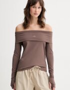 adidas Originals блуза с дълги ръкави дамска кафява KC8868