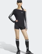 adidas Originals блуза с дълги ръкави дамска с вискоза Asymetric Top черна LE8310