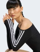 adidas Originals блуза с дълги ръкави дамска с вискоза Asymetric Top черна LE8310