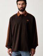 adidas Originals блуза с дълги ръкави мъжка от памук кафява KE4112