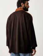 adidas Originals блуза с дълги ръкави мъжка от памук кафява KE4112