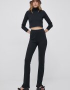 adidas Originals Блуза с дълги ръкави Trefoil Moments HE6905 дамска в черно с поло