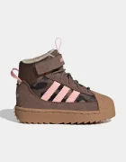 adidas Originals боти с връзки за деца SUPERSTAR WINTER TREK розови от кожа KH9795