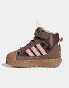 adidas Originals боти с връзки за деца SUPERSTAR WINTER TREK розови от кожа KH9795