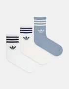 adidas Originals чорапи с памук 3-Stripes 3 броя бели JV7406