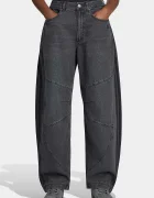 adidas Originals дънки barrel дамски Denim Barrel черни LF3778