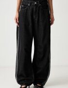 adidas Originals дънки дамски Barrel черни KQ6474