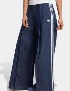 adidas Originals дънки wide leg дамски Denim Pleats сини LE8302