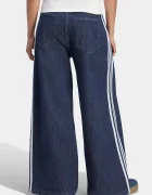 adidas Originals дънки wide leg дамски Denim Pleats сини LE8302