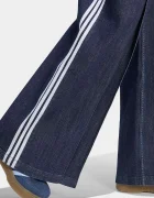 adidas Originals дънки wide leg дамски Denim Pleats сини LE8302