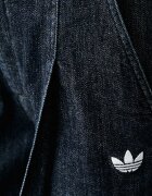 adidas Originals дънки wide leg дамски Denim Pleats сини LE8302
