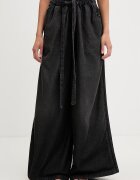adidas Originals дънки wide leg дамски Essentials черни KD3919