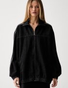 adidas Originals дънково яке дамско от деним Firebird черно KD2926