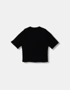 adidas Originals Детска памучна тениска TEE в черно с изчистен дизайн IW3507