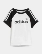 adidas Originals Детски памучен комплект в бяло KD1055